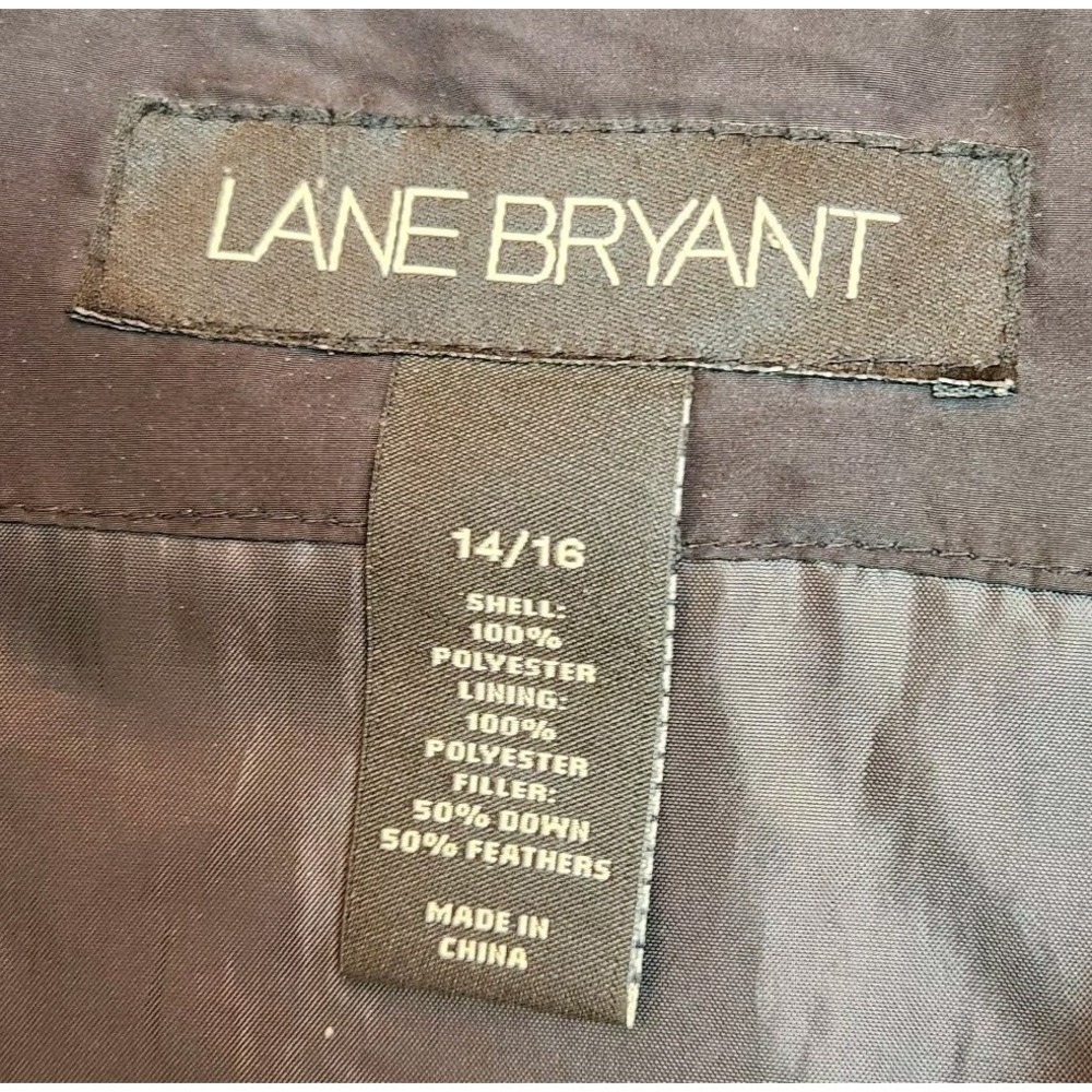 Lane Bryant Quilted Puffer Vest Womens Size 14/16 Full Zip‎  Outdoor Hiking Top - Picture 5 of 14